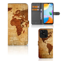 Xiaomi Redmi 10C Flip Cover Wereldkaart