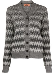 Missoni cardigan en cachemire à motif zig-zag - Noir