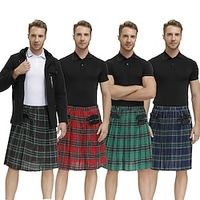 Retro vintage Punk Gothic Middeleeuws 18de eeuw Rok Schotse Utility Kilts Voor heren Maskerade Casual / Dagelijks Rokken Lightinthebox - thumbnail