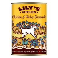 Lily's Kitchen Volwassen Casserole Nat hondenvoer met kip en kalkoen (6 x 400 g)