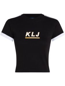 Karl Lagerfeld Jeans t-shirt crop à logo imprimé - Noir