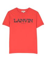 Lanvin Enfant t-shirt à logo brodé Curb - Rouge