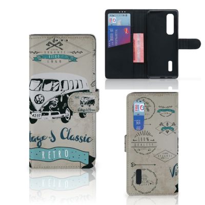 OPPO Find X2 Pro Telefoonhoesje met foto Retro VW Bus OPPO Find X2 Pro Telefoonhoesje met foto Retro VW Bus