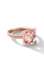 David Yurman bague Châtelaine en or rose 18ct sertie de diamants et morganite