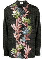 ETRO floral-print silk shirt - Vert