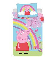 Peppa Pig ledikant dekbedovertrek Rainbow 100 x 135 cm - Katoen - thumbnail