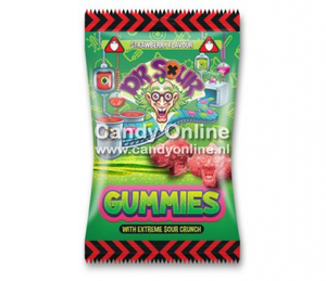 Dr. Sour snoep Dr. Sour - Gummies Strawberry 200 Gram