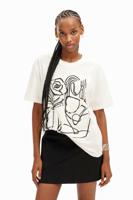 Arty T-shirt illustratie - WHITE - M