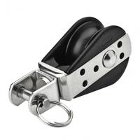 Seilflechter 1 schijfs katrol met wartel 6 mm gesloten gelagerd