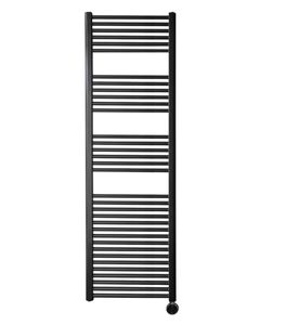 Sanicare elektrische design radiator 60x172cm zwart met thermostaat rechts chroom