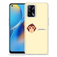 OPPO A74 4G Telefoonhoesje met Naam Monkey