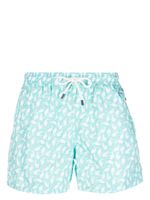 Fedeli Madeira seal-print swim shorts - Vert