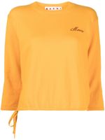 Marni pull en cachemire à logo brodé - Orange