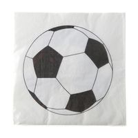 Voetbal thema feest servetten - 20x stuks - 33 x 33 cm - papier - EK/WK themafeest