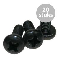 Adam Hall M6x16mm bout zwart (20 stuks)