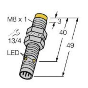 Turck Inductieve sensor Niet vlak PNP, NO NI3-EG08-AP6X-V1131