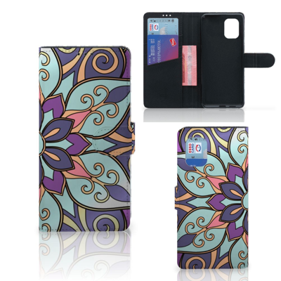 Xiaomi Mi 10 Lite Hoesje Purple Flower Xiaomi Mi 10 Lite Hoesje Purple Flower