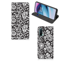 OnePlus Nord CE 5G Smart Cover Black Flowers - thumbnail