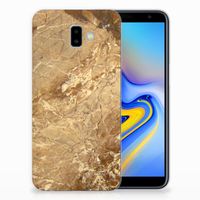 Samsung Galaxy J6 Plus (2018) TPU Siliconen Hoesje Marmer Creme - thumbnail