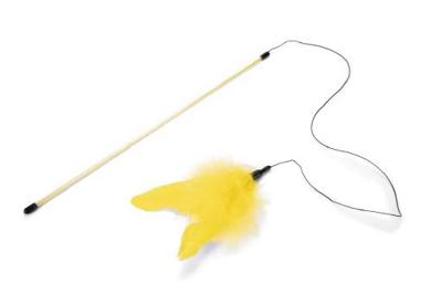 Beeztees kattenhengel nobil - kattenspeelgoed - geel - 42cm Beeztees kattenhengel nobil - kattenspeelgoed - geel - 42cm