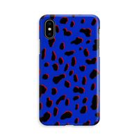 Blue Leopard: iPhone Xs Volledig Geprint Hoesje - thumbnail