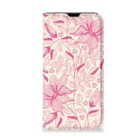 iPhone 13 Mini Smart Cover Pink Flowers