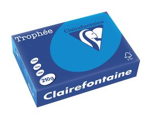 Clairefontaine Trophée Intens, gekleurd papier, A4, 210 g, 250 vel, turkoois