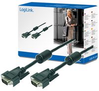 LogiLink VGA, M/M, 10m VGA kabel VGA (D-Sub) Zwart - thumbnail