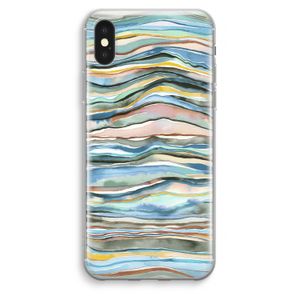 Watercolor Agate: iPhone XS Max Transparant Hoesje