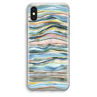 Watercolor Agate: iPhone XS Max Transparant Hoesje - thumbnail