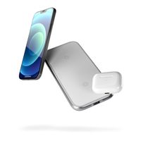 ZENS Aluminium Series Dual Wireless Charger ZEDC10W/00 Inductielader Uitgangen Qi-standaard, USB-A Wit - thumbnail