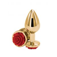 NS Novelties - Rear Assets Rose Aluminium Buttplug Medium Rood - thumbnail