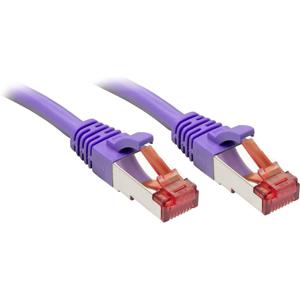 LINDY 47821 RJ45 Netwerkkabel, patchkabel CAT 6 S/FTP 0.50 m Violet Snagless 1 stuk(s)