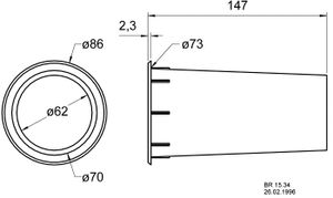 Visaton 5214 Bassreflexbuis 147 mm