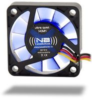 NoiseBlocker BlackSilent XM1 PC-ventilator Zwart, Blauw (transparant) (b x h x d) 40 x 40 x 10 mm - thumbnail