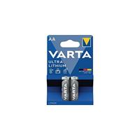 Varta Lithium AA Mignon LR6 Batterijen (verpakking met 2 stuks) - ideaal voor digitale camera speelgoed GPS-apparaten sport- en outdoor-toepassingen, aa mignon 2-pak, Zilver
