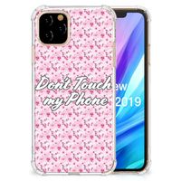 Apple iPhone 11 Pro Anti Shock Case Flowers Pink DTMP