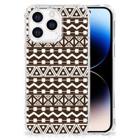 iPhone 14 Pro Doorzichtige Silicone Hoesje Aztec Brown