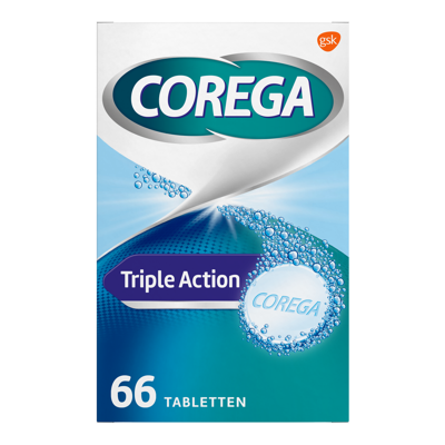 Corega Triple Action Gebitsprothese Tabletten Corega Triple Action Gebitsprothese Tabletten