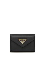 Prada petit portefeuille en cuir Saffiano - Noir - thumbnail