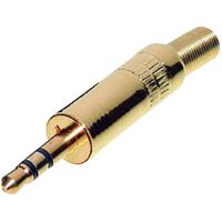 TRU COMPONENTS 1559794 Jackplug 3,5 mm Stekker, recht Aantal polen: 3 Stereo Goud 1 stuk(s) - thumbnail