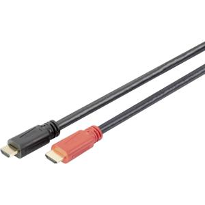 Digitus AK-330105-150-S HDMI-kabel HDMI Aansluitkabel HDMI-A-stekker, HDMI-A-stekker 15.00 m Zwart Vergulde steekcontacten