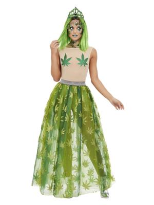 Cannabis Queen Costume Green