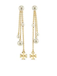 Tory Burch boucles d'oreilles pendantes Kira serties de perles