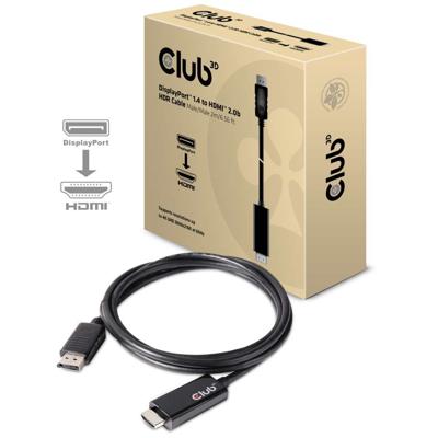 club3D CAC-1082 DisplayPort-kabel DisplayPort / HDMI Adapterkabel DisplayPort-stekker, HDMI-A-stekker 2.00 m Zilver