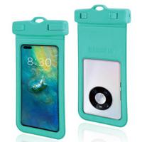 IPX8 Waterdichte hoes met textuur en riem - 7 - Turquoise - thumbnail