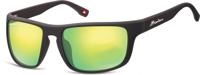 Montana zonnebril unisex cat.3 matzwart/groen (SP314E)