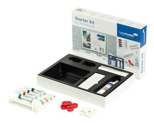 Legamaster STARTER Kit 7-125000 Whiteboardmarker Zwart, Blauw, Rood, Groen Incl. bordwisser, bordreiniger, magneten 27 stuk(s)