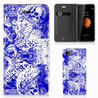 Mobiel BookCase iPhone 7 | 8 | SE (2020) | SE (2022) Angel Skull Blauw - thumbnail