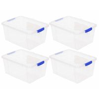 10x Opslagbakjes/organizers met deksel 4 liter 25 cm transparant